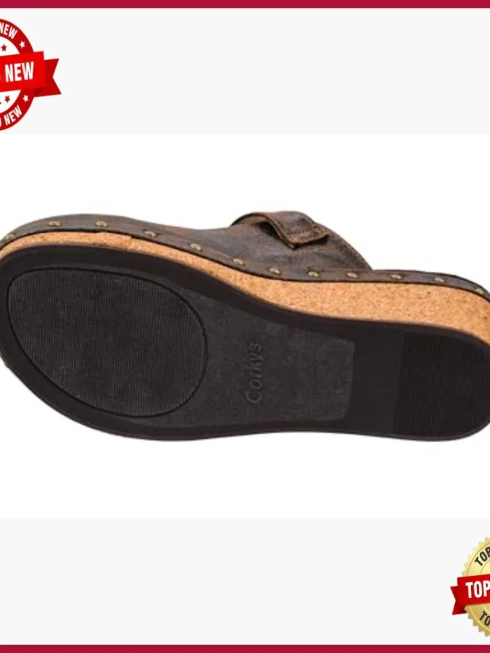 Women's 2.5-Inch Wedge Sandals with Adjustable Buckle and Studded Detailing